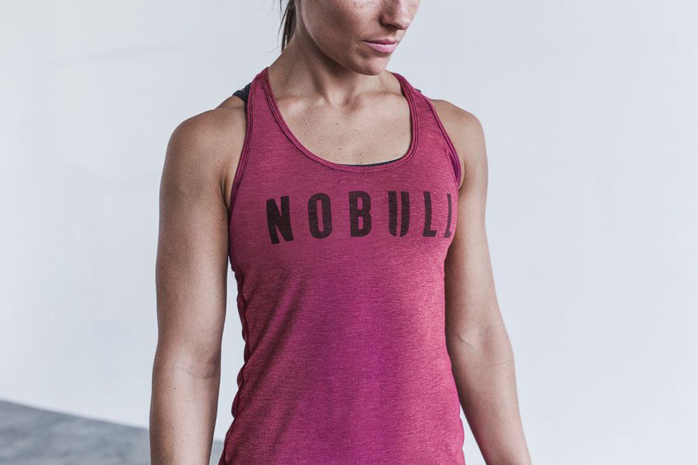 Débardeurs NOBULL Femme Bordeaux - NOBULL Racerback,France (7958-KCJHD)